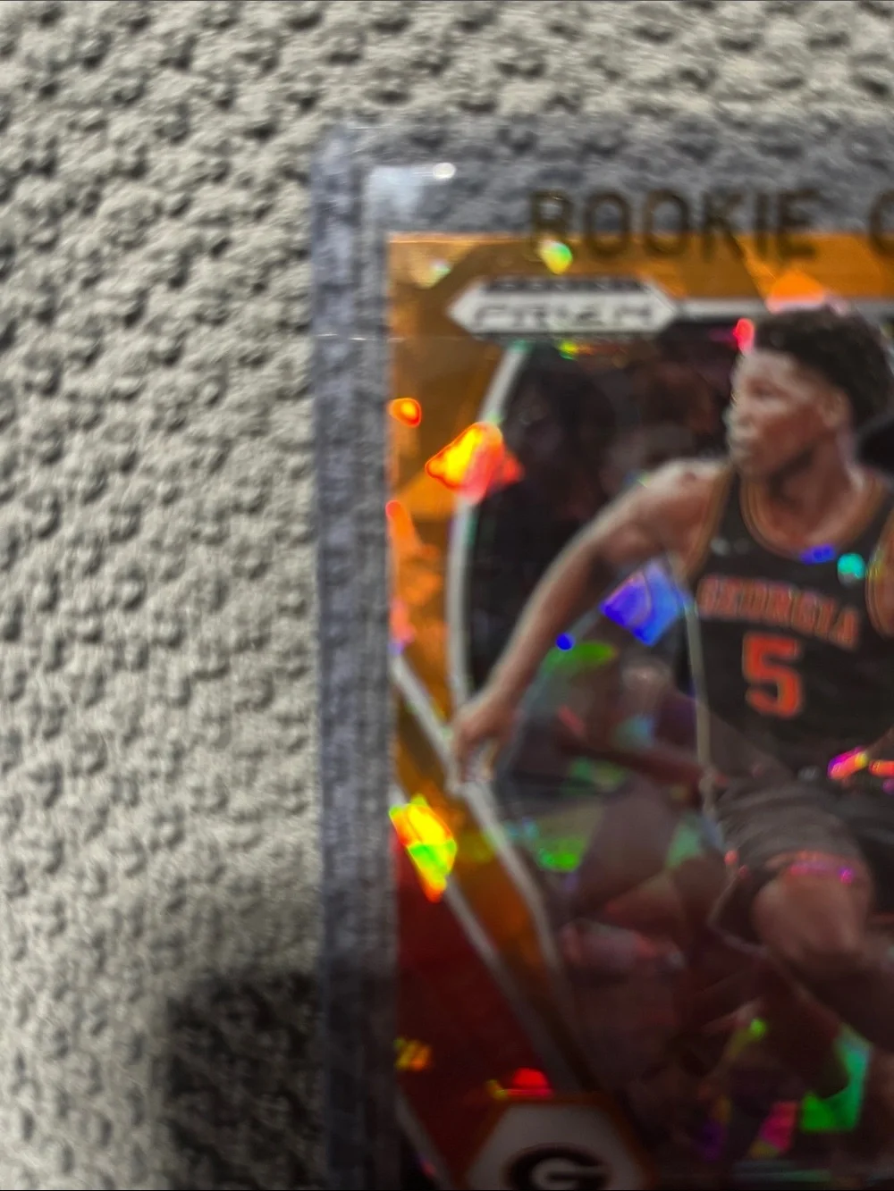 Panini Prizm Draft Picks Rookie Card (RC) Anthony Edwards Orange Cracked Ice